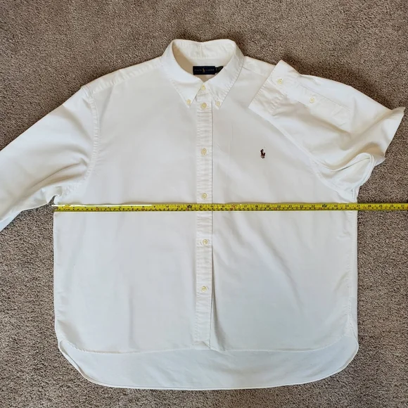 Ralph Lauren White Oversized Dress Shirt with Long Sleeves - Picture 8 of 8